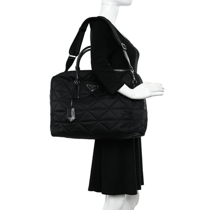 Prada Tessuto Re-Nylon Triangle Padded Travel Black 2 of 9