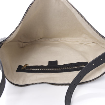 Gucci Grained Calfskin Logo Half Moon Hobo Black 5 of 10