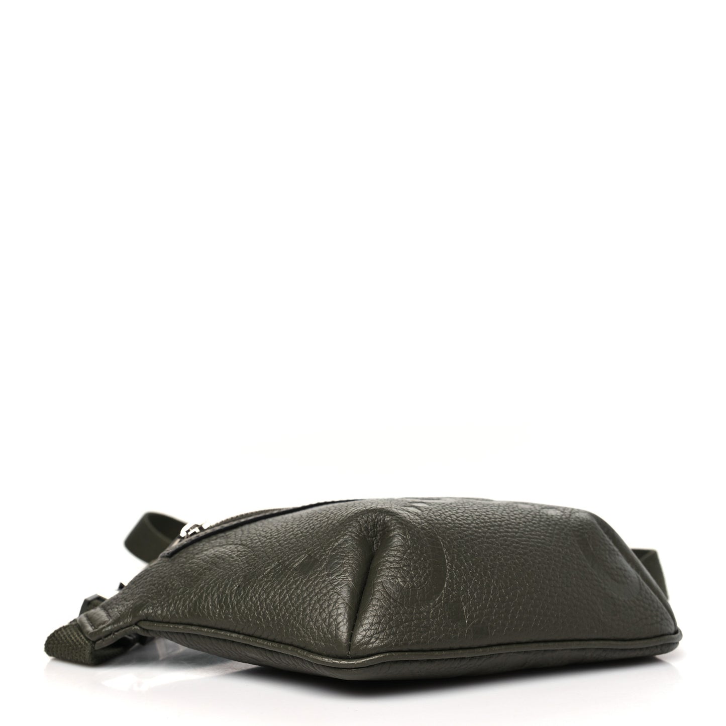 Piuma Calfskin Jumbo GG Embossed Small Belt Bag Dark Green