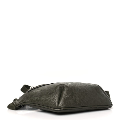 Gucci Piuma Calfskin Jumbo GG Embossed Small Belt Bag Dark Green 4 of 10