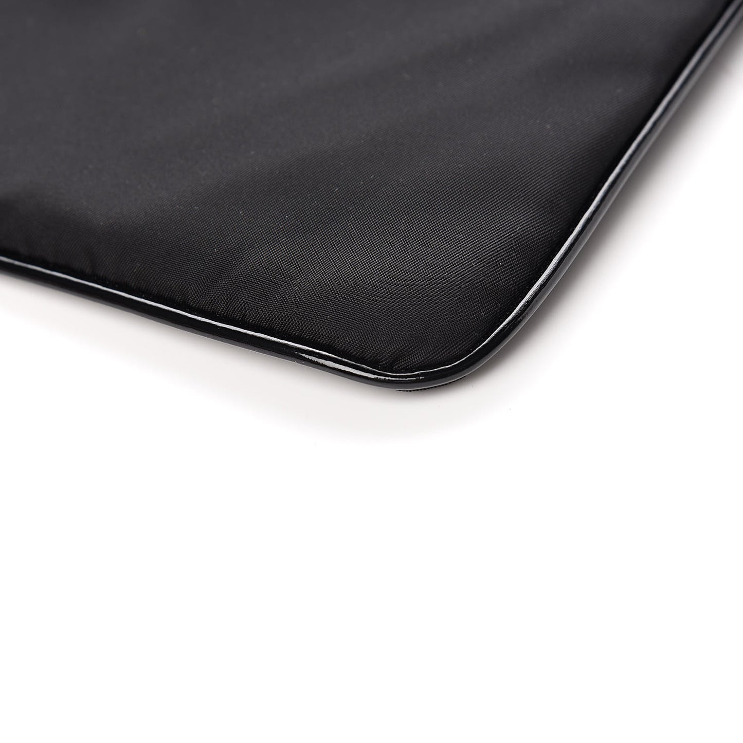 Tessuto Nylon Spazzolato Bow Pochette Black