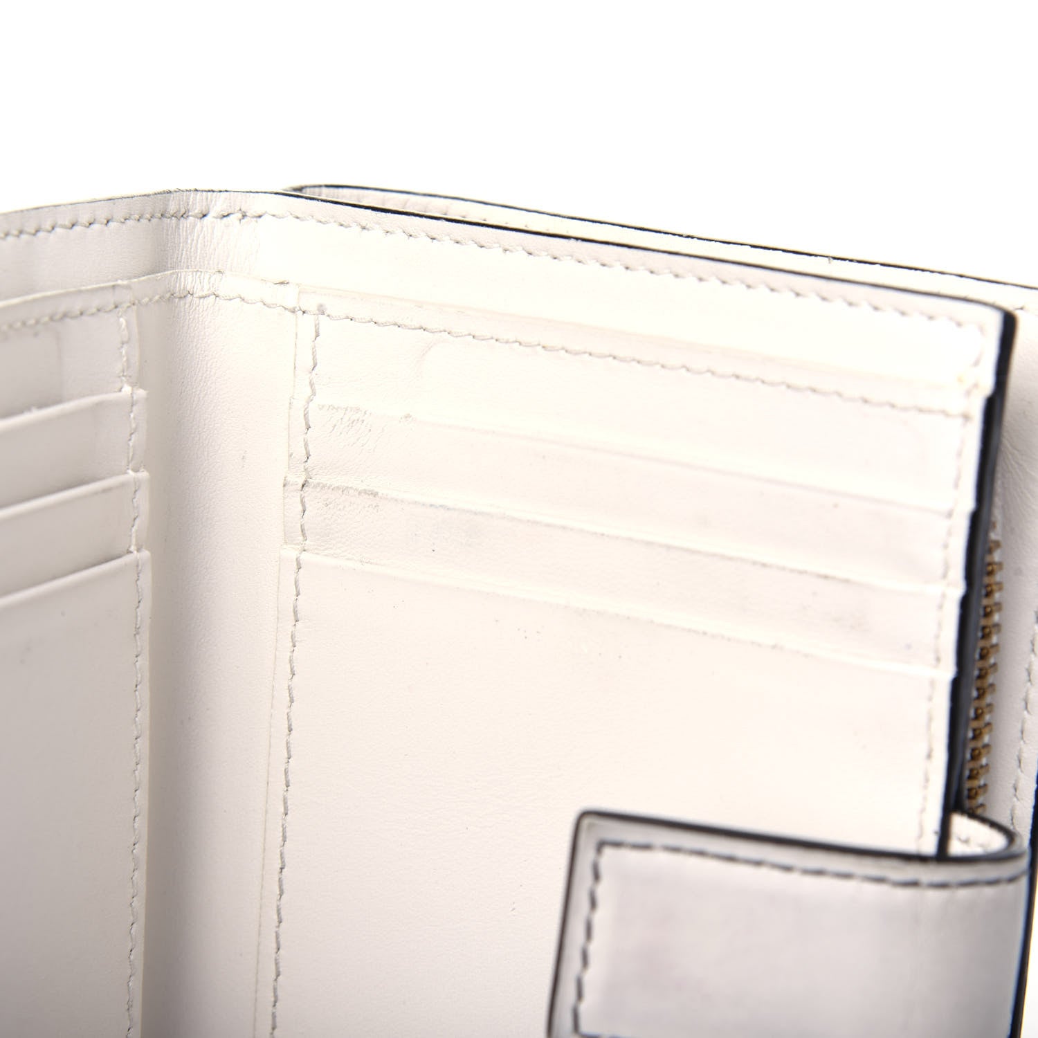Christian Dior Lambskin Cannage Studded Lady Dior Eden Wallet White 8 of 18