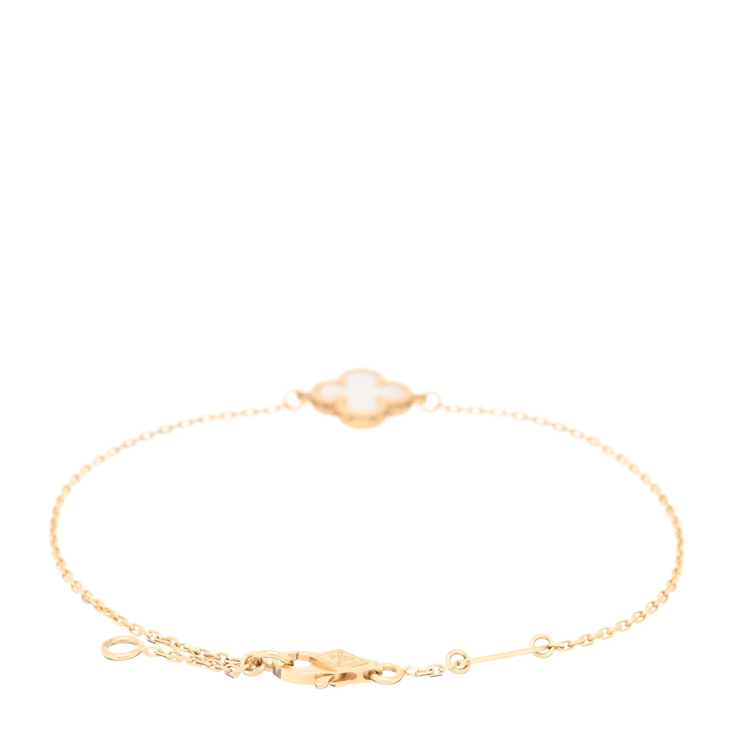 18K Yellow Gold Mother of Pearl Sweet Alhambra Bracelet