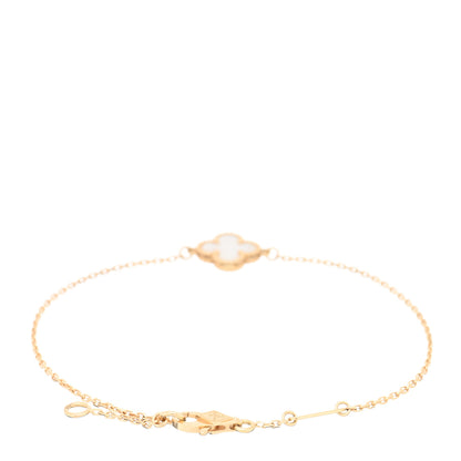 Van Cleef & Arpels 18K Yellow Gold Mother of Pearl Sweet Alhambra Bracelet 2 of 4