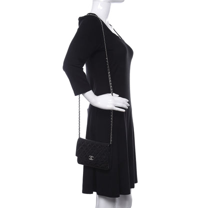 Chanel Patent Quilted Brilliant Wallet On Chain WOC Black 2 of 15