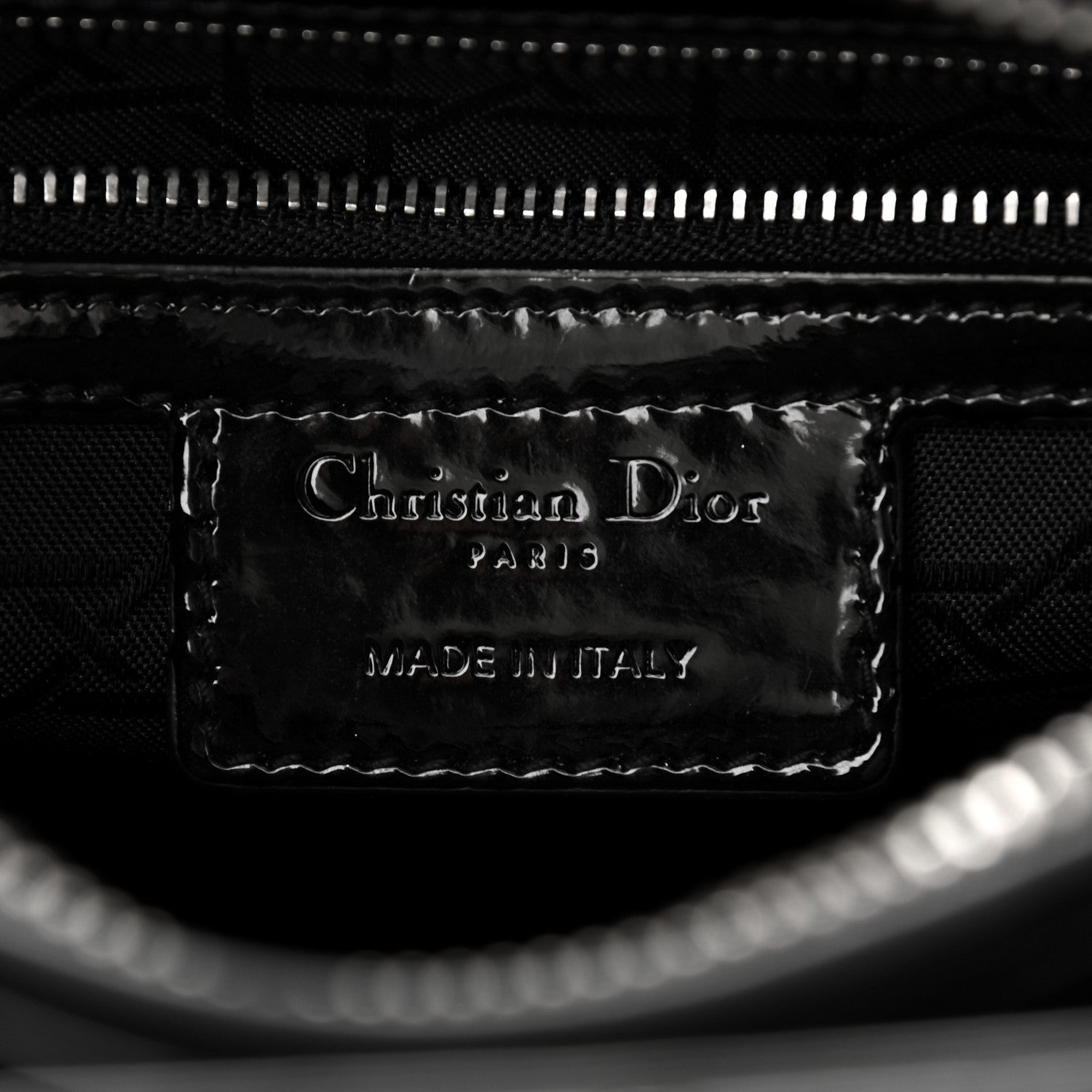Christian Dior Patent Cannage Medium Lady Dior Black 7 of 13