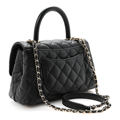 Chanel Caviar Quilted Mini Coco Handle Flap Black 3 of 11