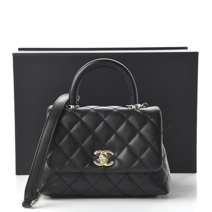 Chanel Caviar Quilted Extra Mini Coco Handle Flap Black 11 of 11