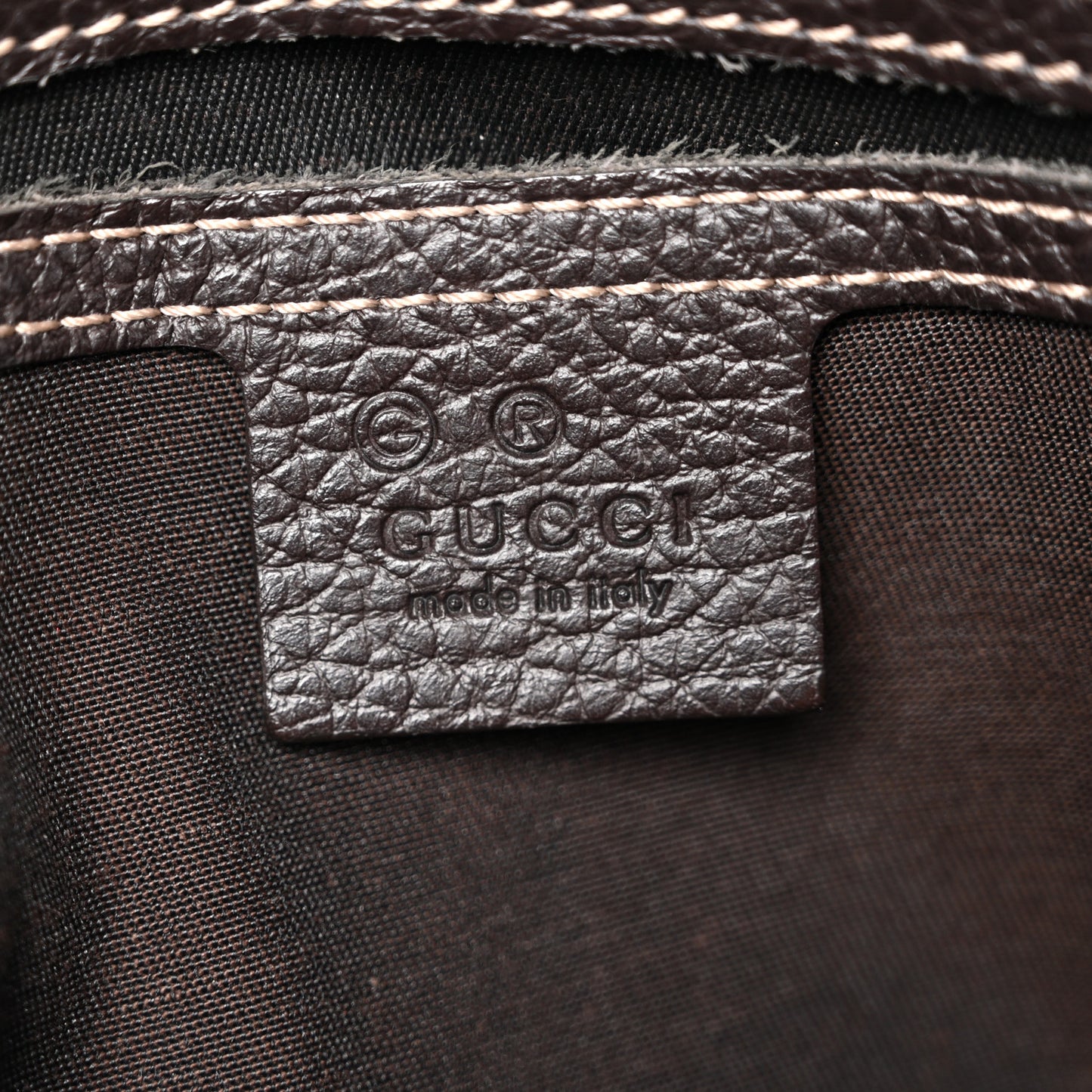 Crystal Monogram Medium Abbey Tote Brown