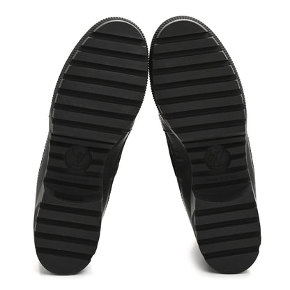 Louis Vuitton Calfskin Monogram Denim Laureate Platform Desert Boots 38 Grey 6 of 10