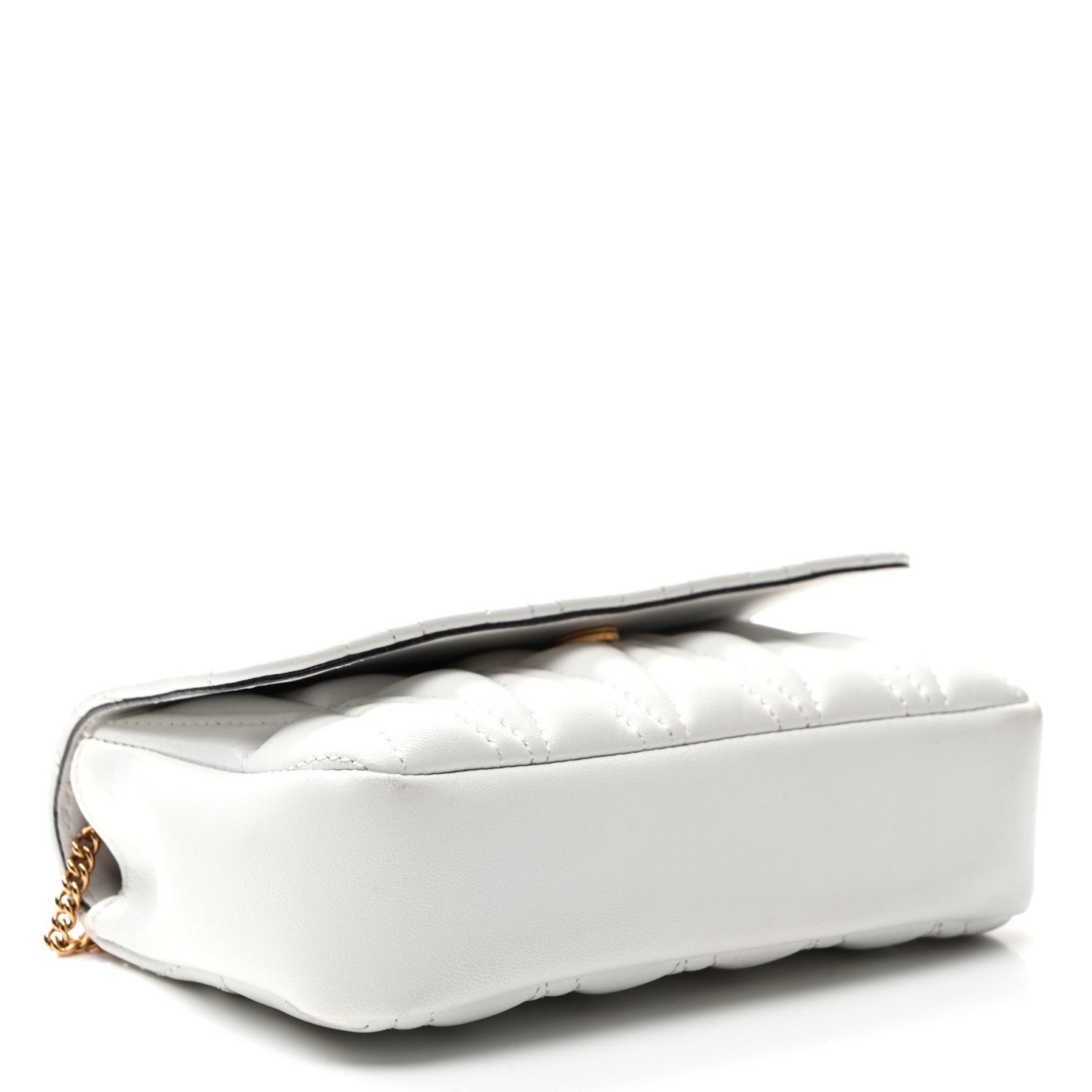 Versace Nappa Quilted Virtus Evening Bag White 4 of 9