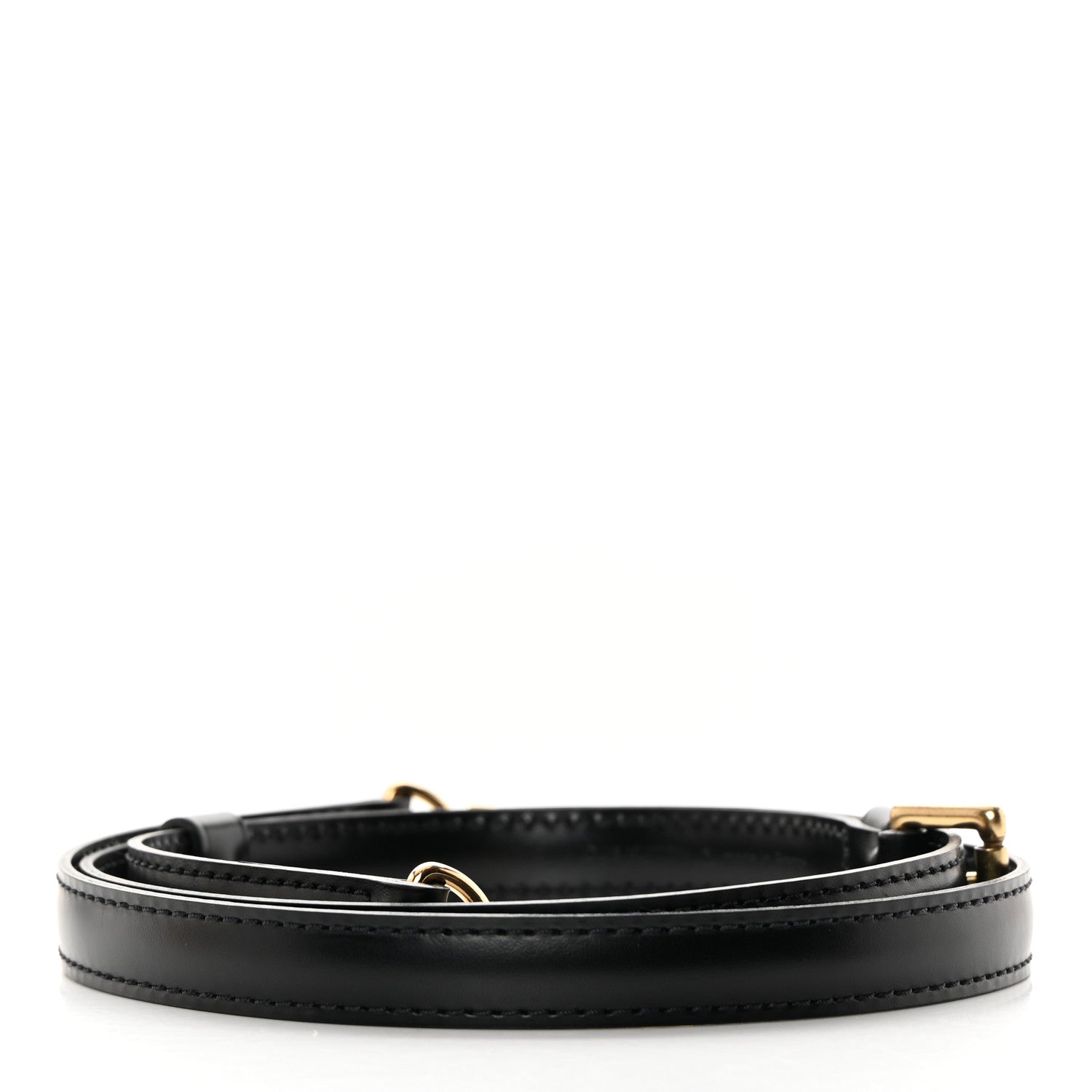 Louis Vuitton Calfskin 16mm Adjustable Shoulder Strap Black 2 of 8