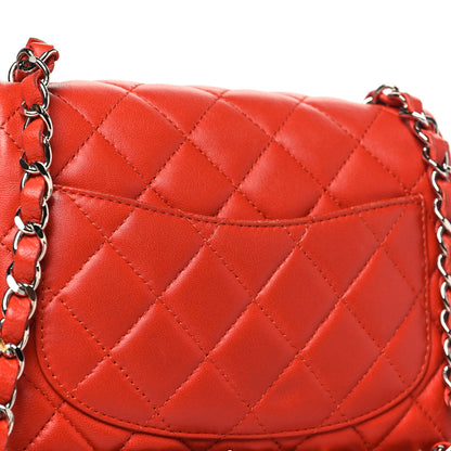 Chanel Lambskin Quilted Mini Square Flap Orange 14 of 14