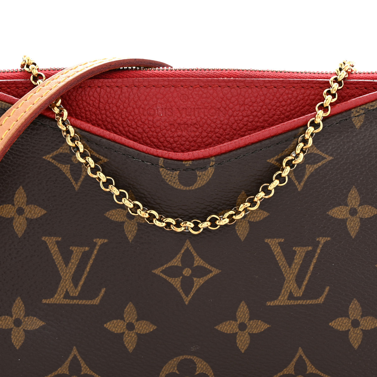 Monogram Pallas Clutch Cherry