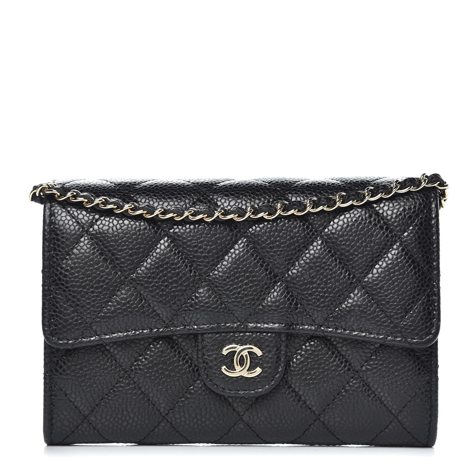 Chanel Caviar Quilted Classic Clutch With Chain Black 1 of 8