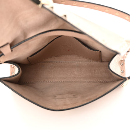 Valentino Garavani Pebbled Calfskin Medium Rockstud Flip Lock Crossbody Bag Poudre 5 of 21