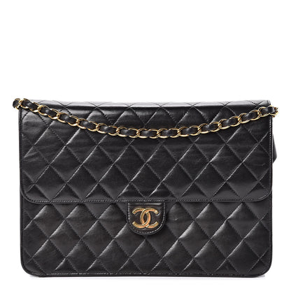 Chanel Lambskin Quilted Medium Single Flap Black 1 of 13