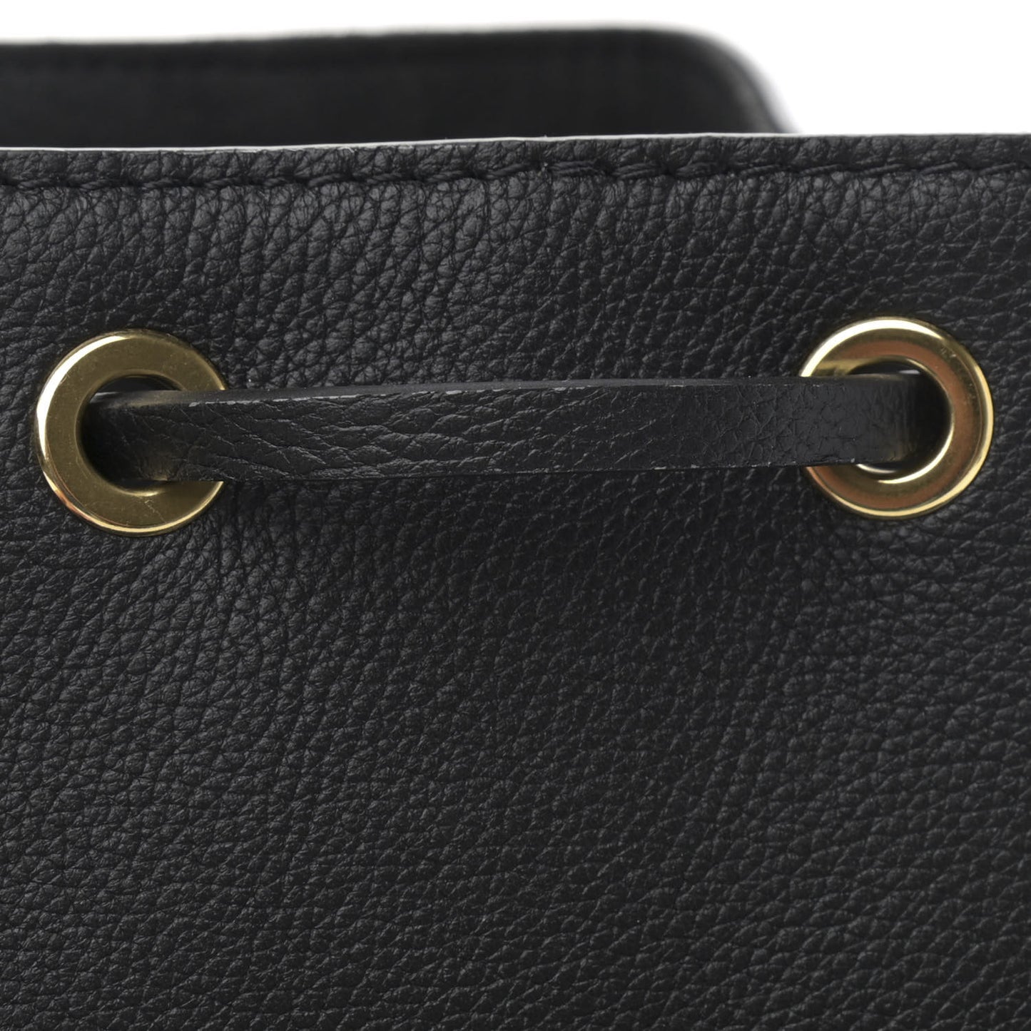 Calfskin Lockme Bucket MM Black