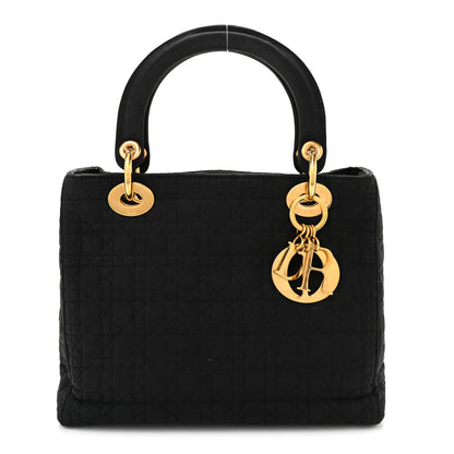 Christian Dior Nylon Cannage Medium Lady Dior Black 1 of 9