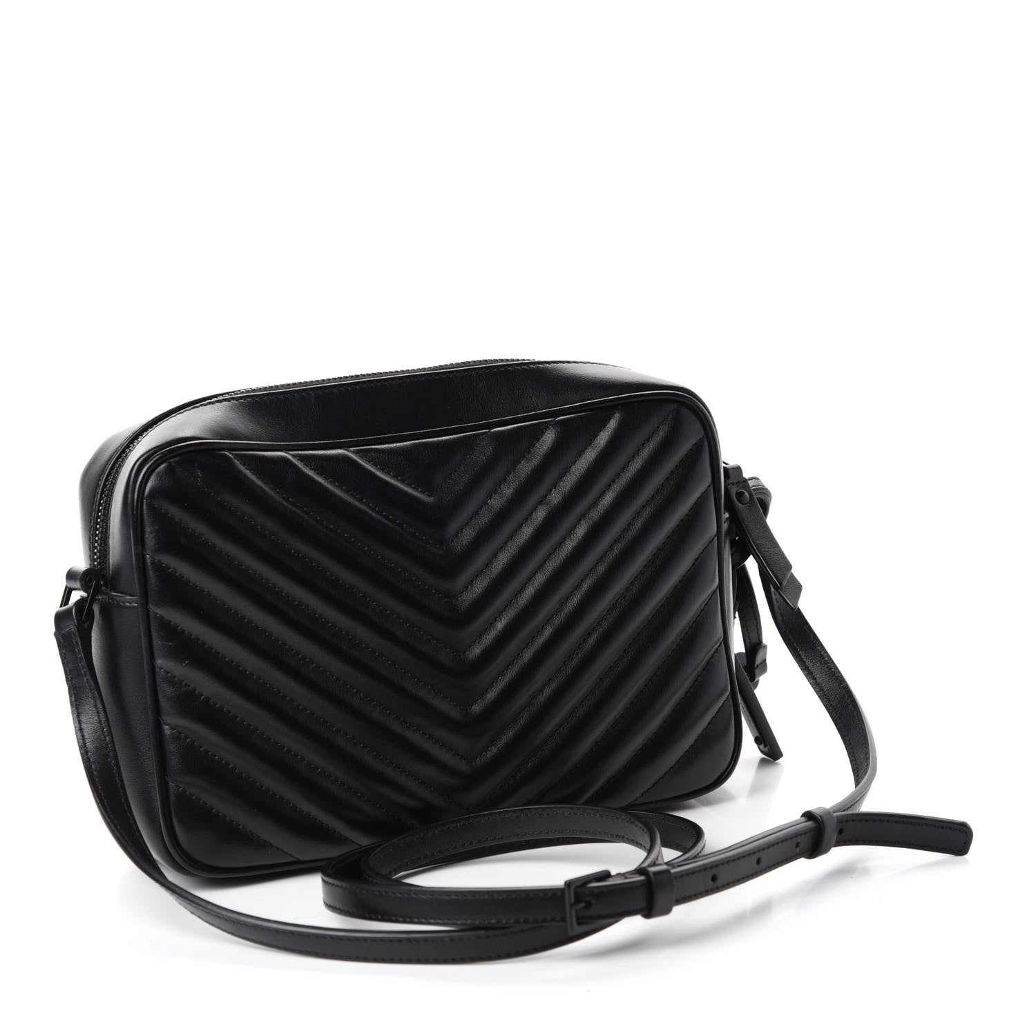 Saint Laurent Calfskin Matelasse Monogram Lou Camera Bag Black 3 of 10