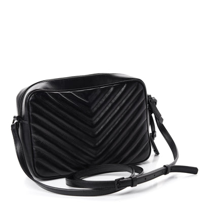 Saint Laurent Calfskin Matelasse Monogram Lou Camera Bag Black 3 of 10