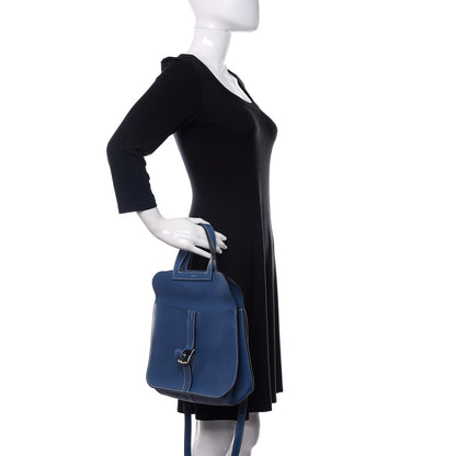 Hermes Taurillon Clemence Halzan 31 Bleu Agate 3 of 14