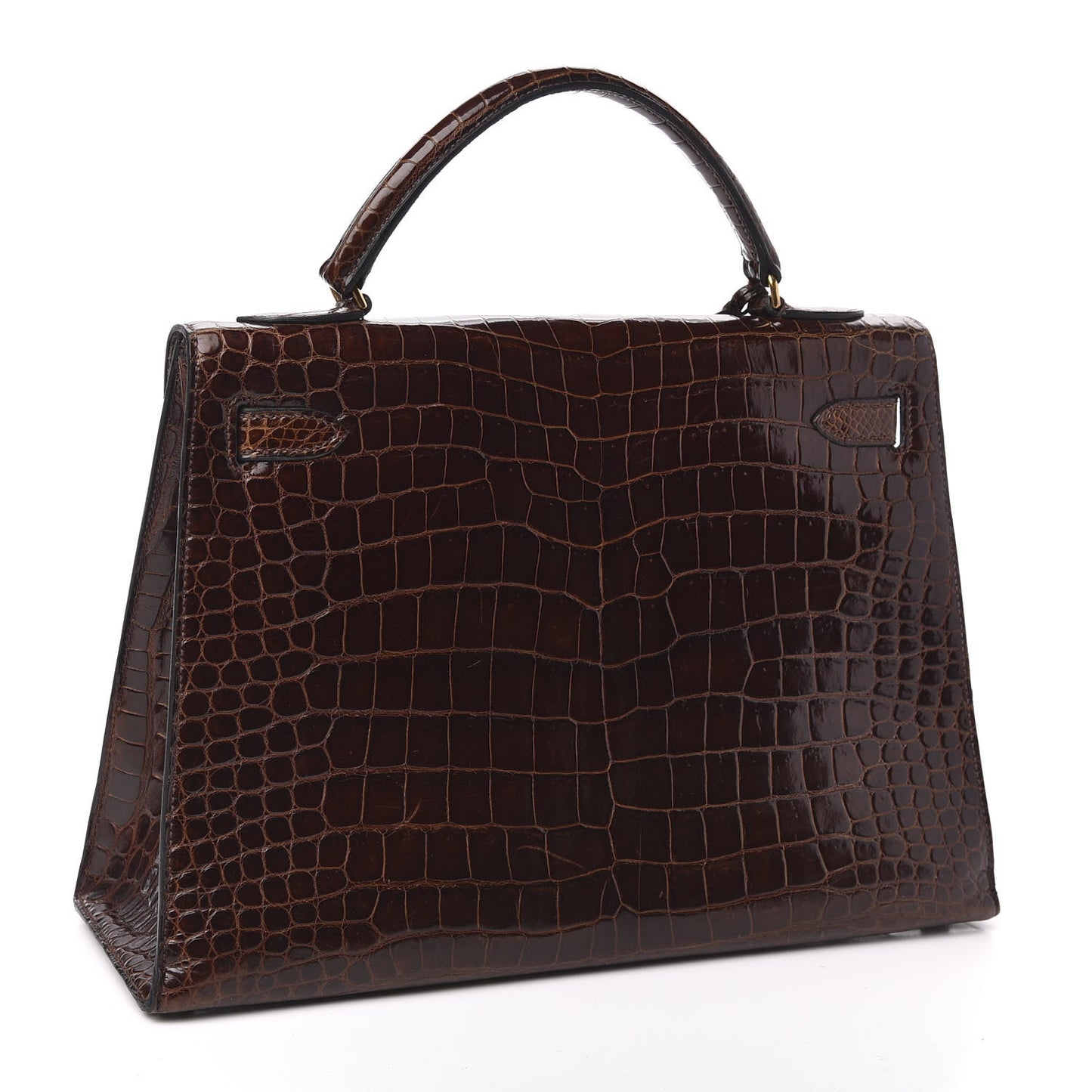 Shiny Niloticus Crocodile Kelly Sellier 32 Havane