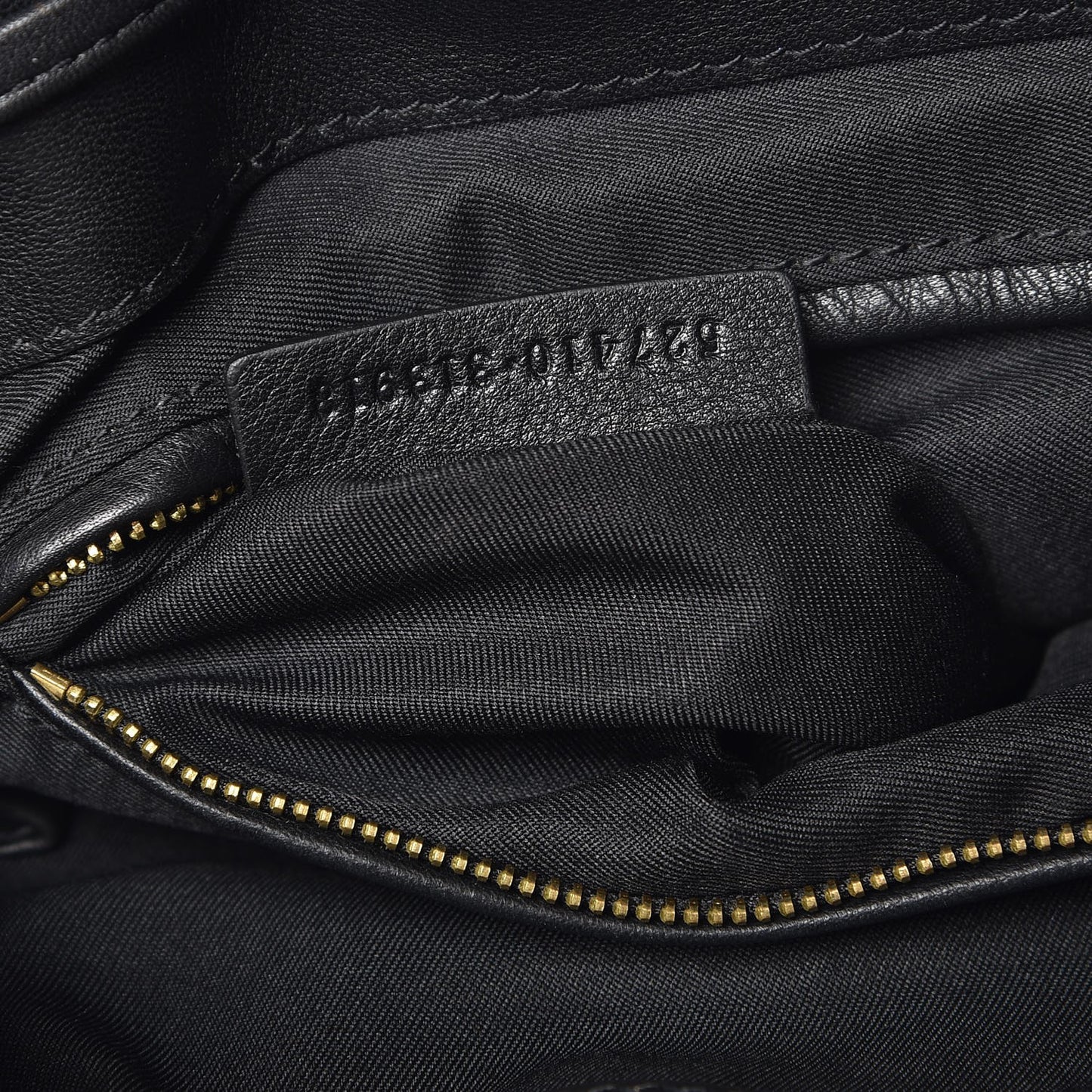 Calfskin Studded Padlock Backpack Black