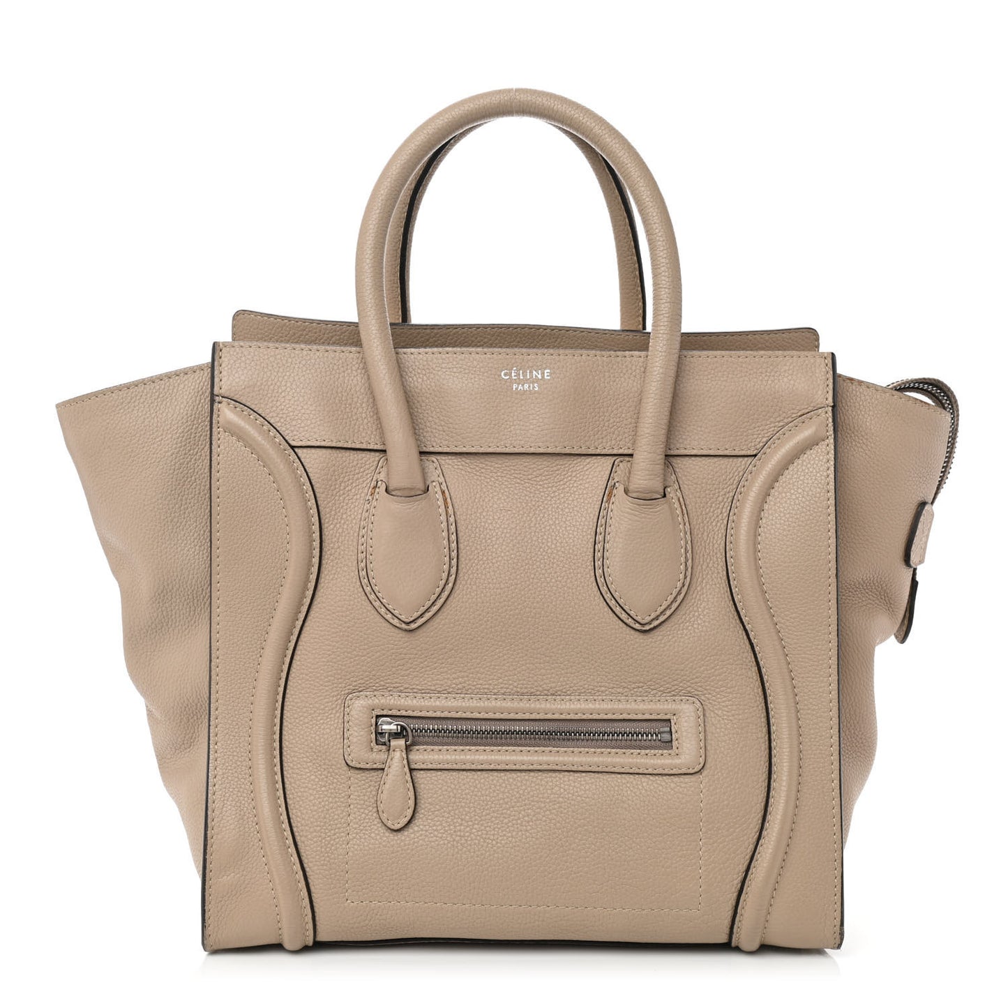 Drummed Calfskin Mini Luggage Dune