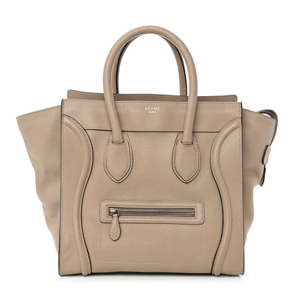 Celine Drummed Calfskin Mini Luggage Dune 1 of 12