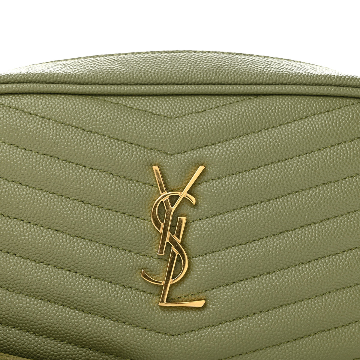 Saint Laurent Grain De Poudre Matelasse Monogram Mini Lou Camera Bag Light Pistache 11 of 11