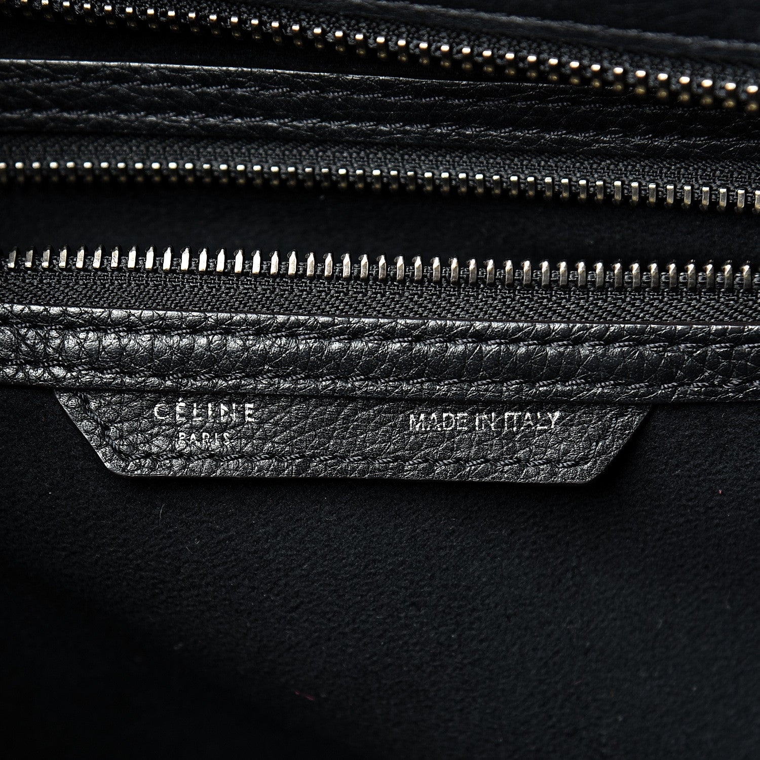Celine Drummed Calfskin Mini Luggage Black 5 of 13