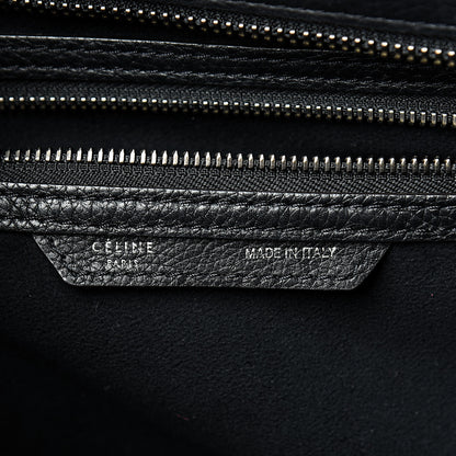 Celine Drummed Calfskin Mini Luggage Black 5 of 13