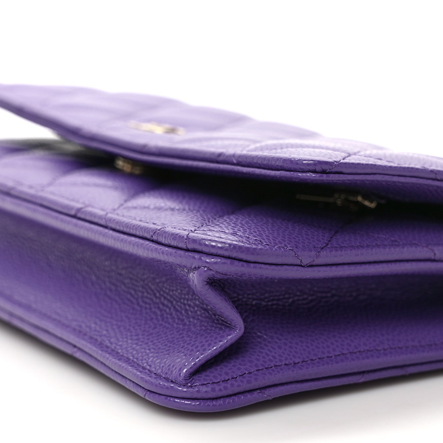 Chanel Caviar Quilted Wallet On Chain WOC Purple 10 of 10
