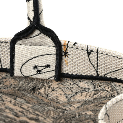 Christian Dior Canvas Embroidered Zodiac Book Tote Latte Multicolor 10 of 12