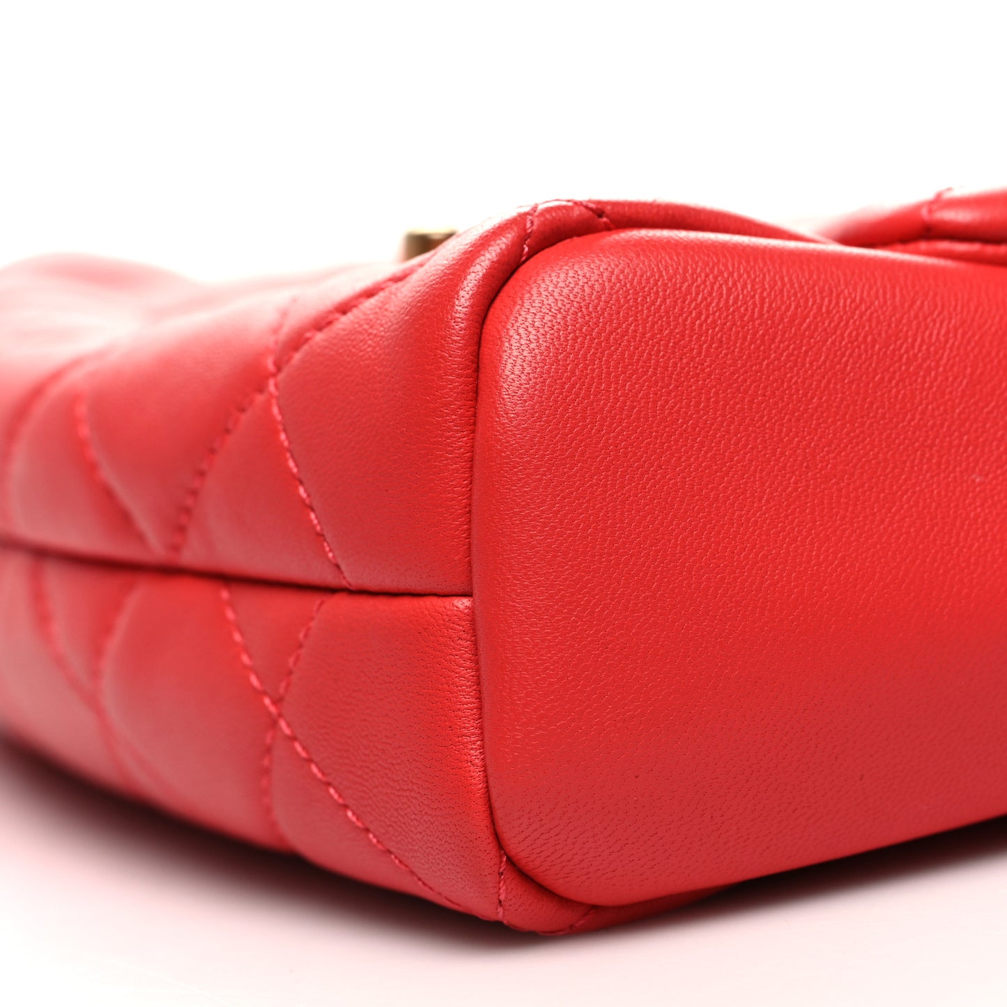 Lambskin Quilted Side-Packs Red