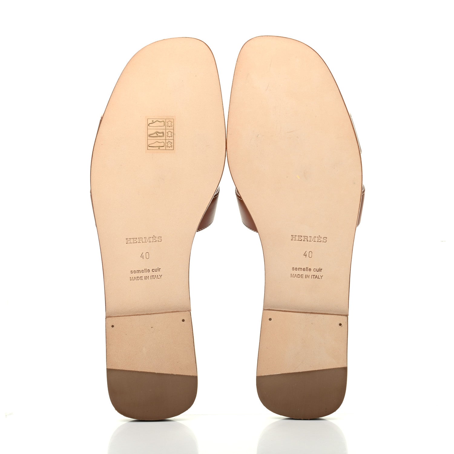 Hermes Box Calfskin Oran Sandals 40 Gold 5 of 11