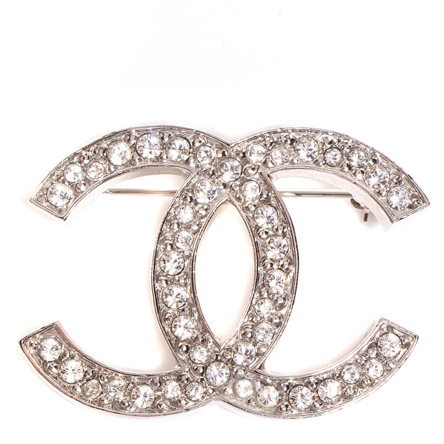 Crystal CC Brooch Silver