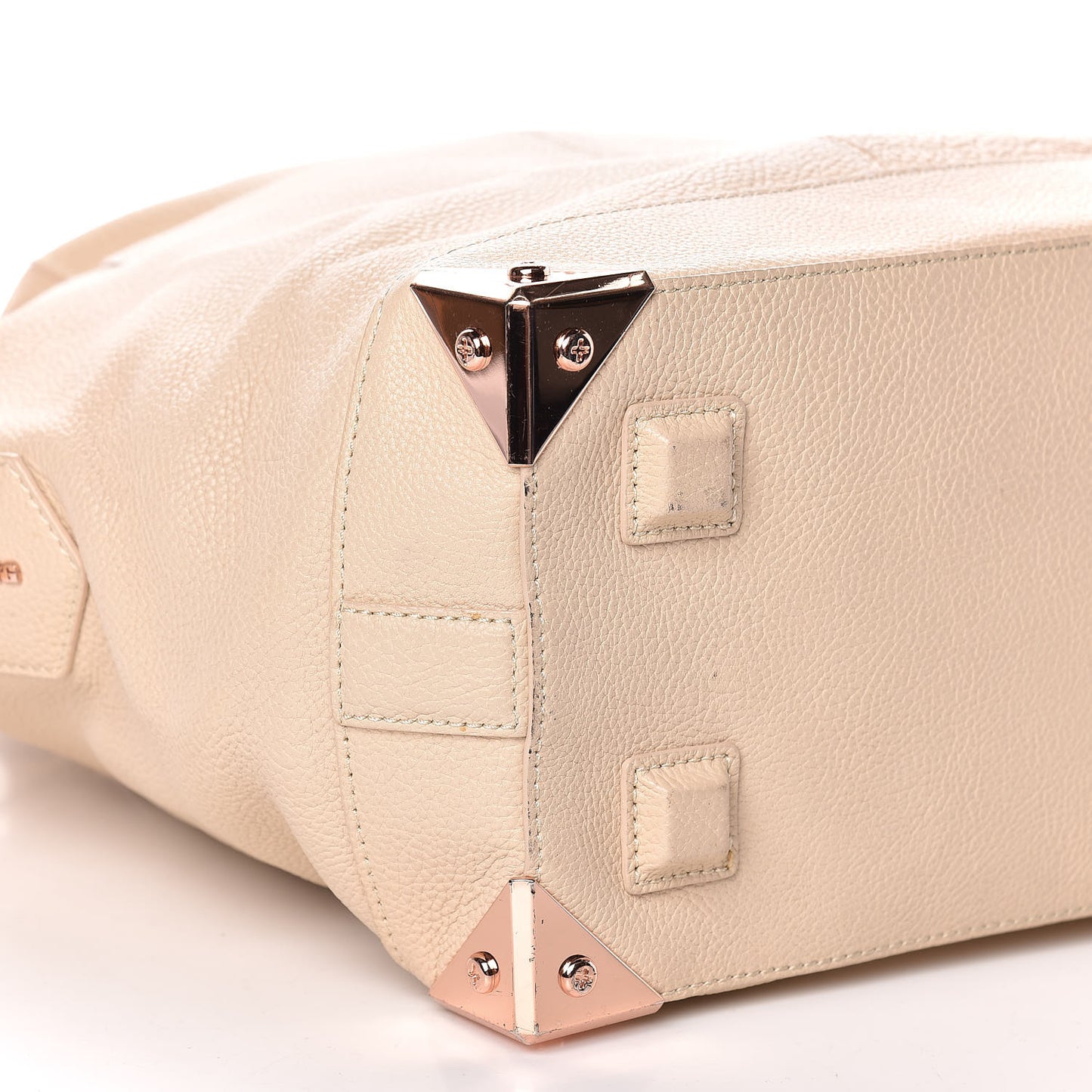 Pebbled Calfskin Large Emile Eggshell