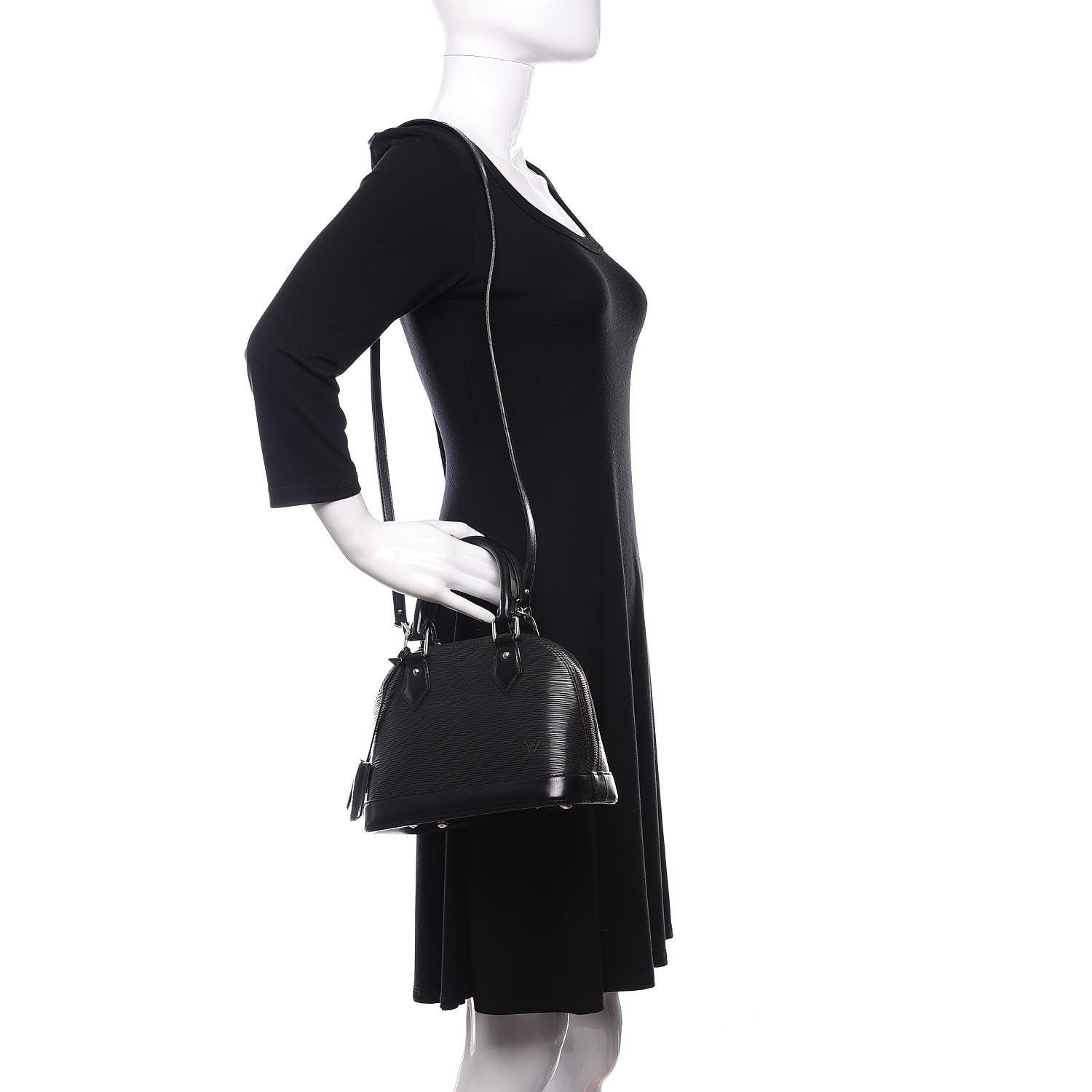 Louis Vuitton Epi Alma BB Black 2 of 14