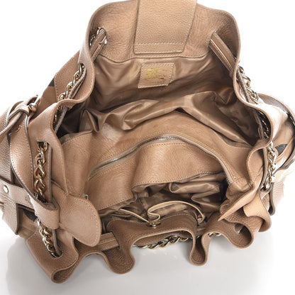Burberry Grainy Calfskin House Check Margaret Bag Light Nude 9 of 10