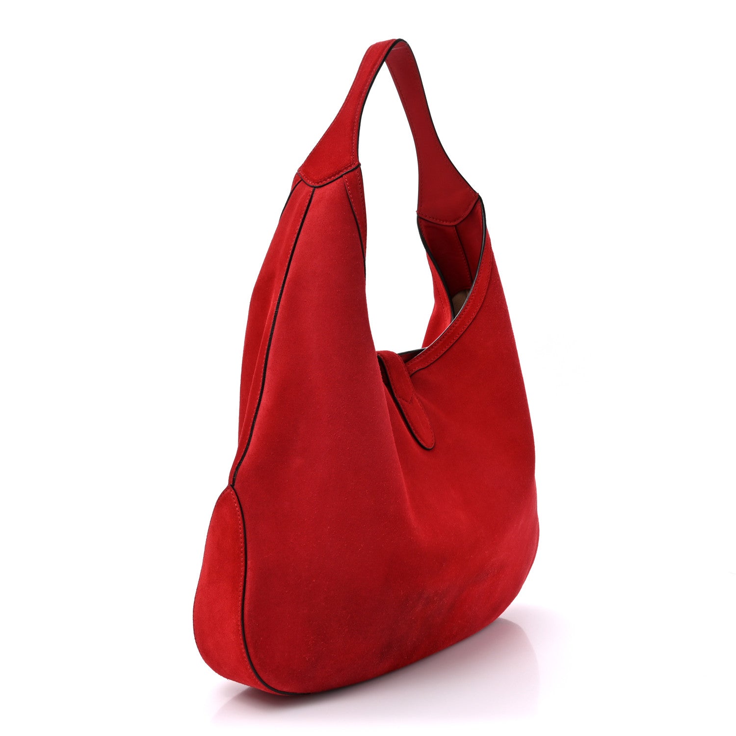 Gucci Soft Suede Web Large Jackie Hobo Red 4 of 15