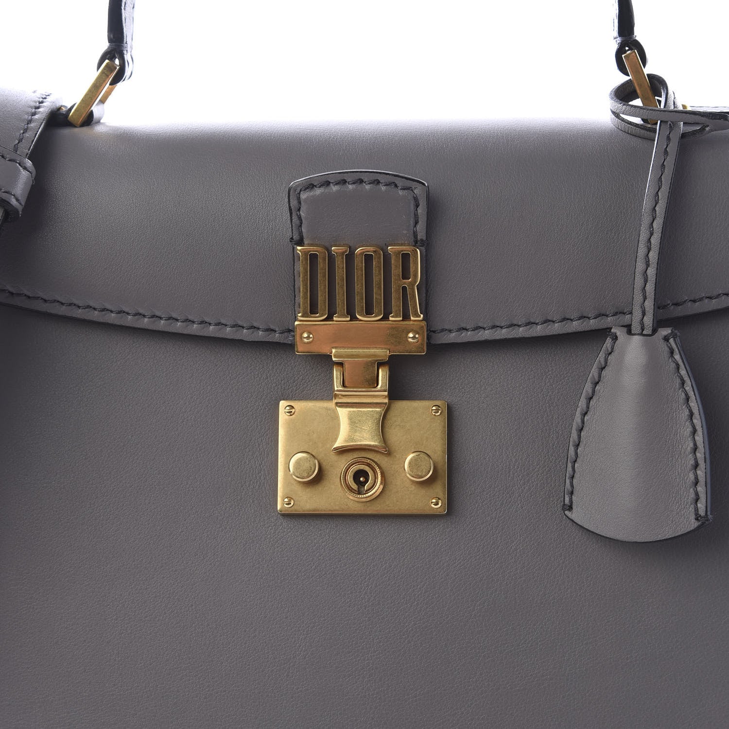 Christian Dior Calfskin Dioraddict Top Handle Iron Grey 9 of 10