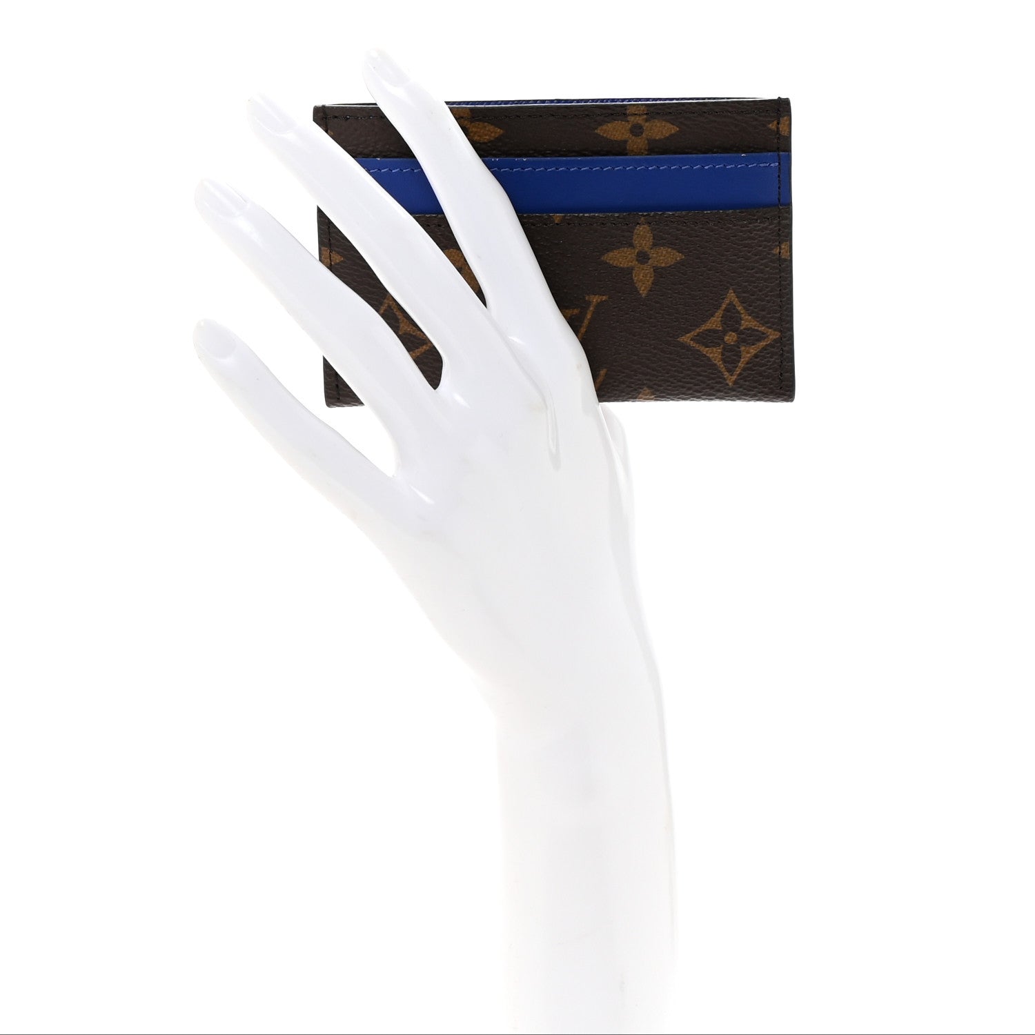 Louis Vuitton Monogram Macassar Double Card Holder Indigo Blue 2 of 8