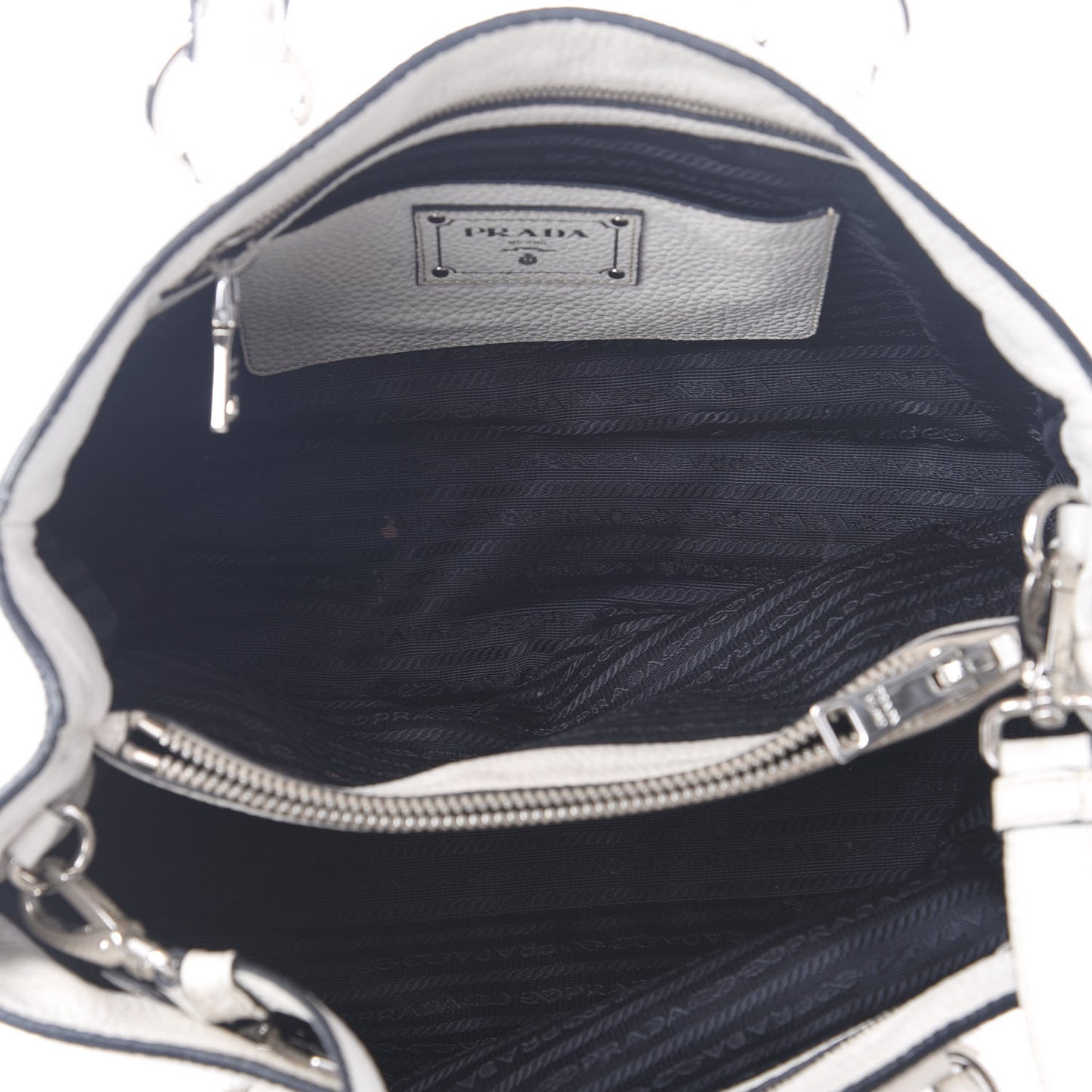 Vitello Daino Top Handle Tote Bianco