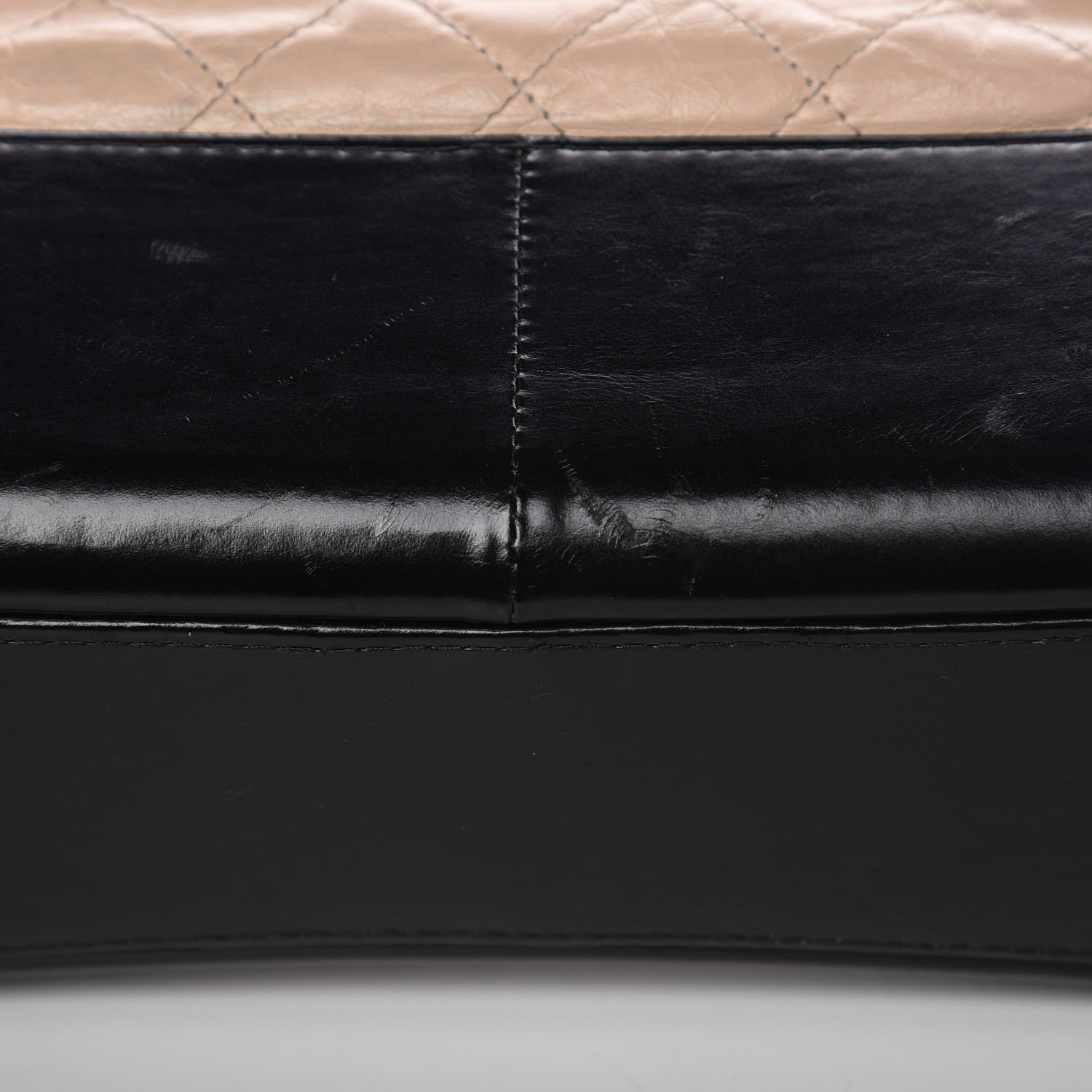 Chanel Aged Calfskin Quilted Medium Gabrielle Hobo Beige Black 14 of 15