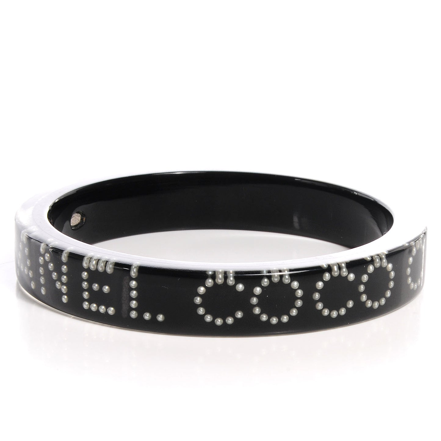 Resin Pearl Coco Bangle Black