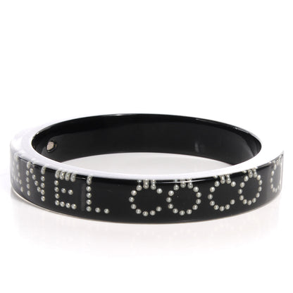 Chanel Resin Pearl Coco Bangle Black 4 of 5
