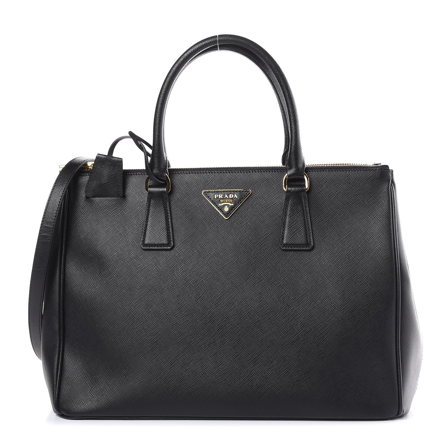 Prada Saffiano Medium Galleria Double Zip Tote Black 1 of 15