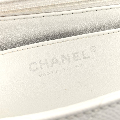 Chanel Caviar Quilted Jumbo Single Flap White 6 of 10